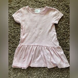 Little English drop waist pink and white striped dress